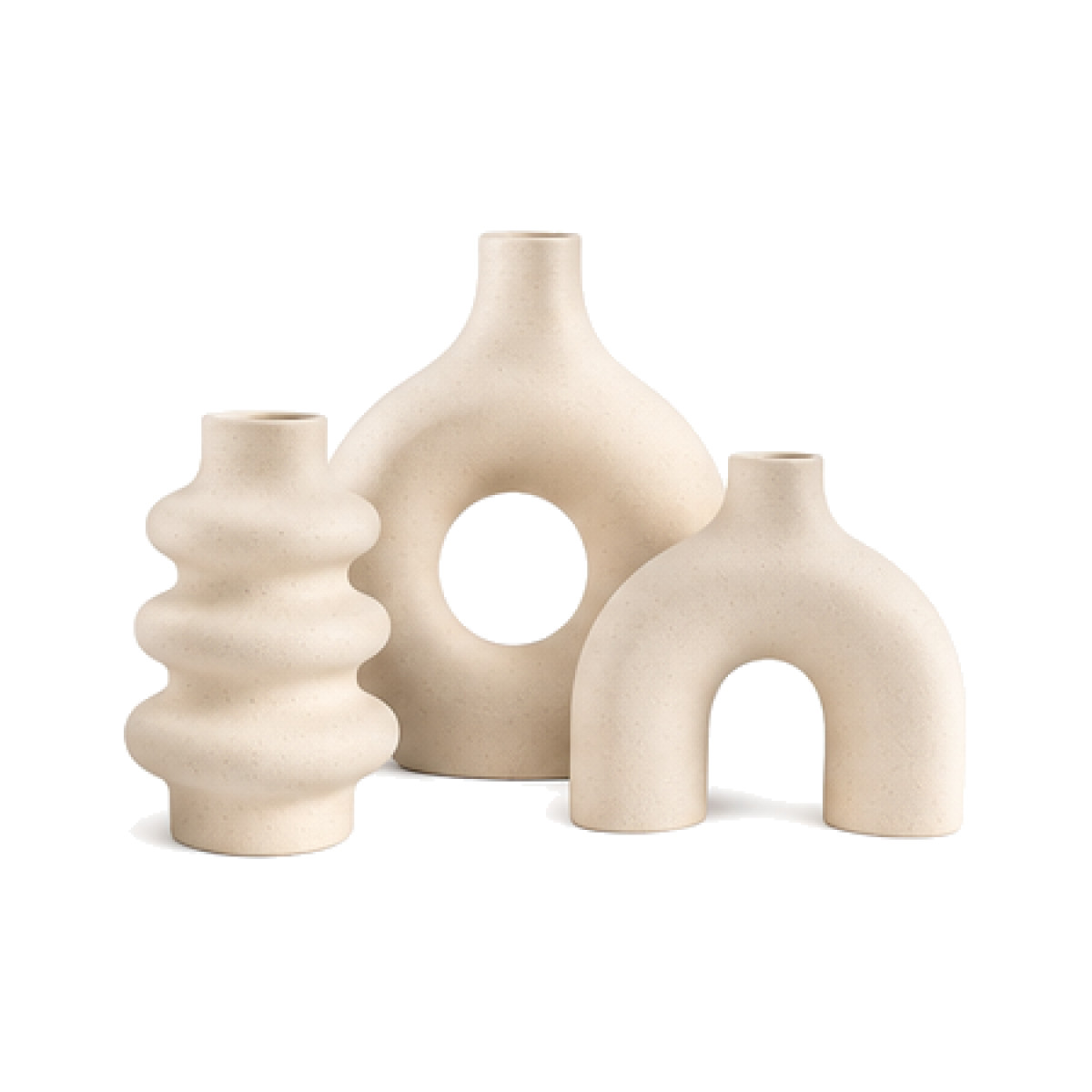 Luna Boho Ceramic Vase Set of 3